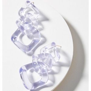 Anthropologie lucite purple Statement Earrings